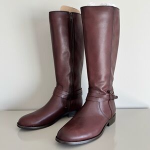 Frye Melissa Belted Knee High Boots Redwood Crust Leather New in Box!!
